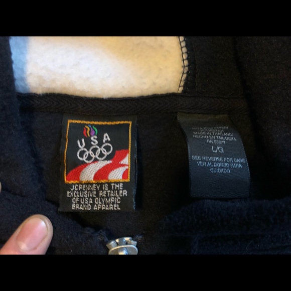 Vintage USA Olympic fleece Hoody Embroidered logo - Picture 5 of 6